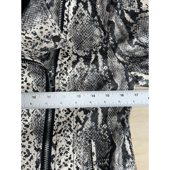 Philosophy Republic Snake Print Faux Leather Moto Jacket Women’s Small - Picture 7 of 9